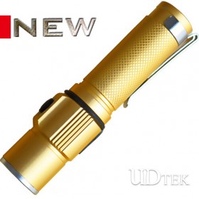 New golden color mini flashlight Lithium battery flashlight  UD09072